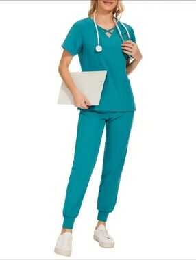 Lake Blue Women's 'Nursing' Scrubs L